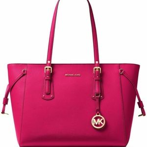 Michael Kors Voyager Medium Top Zip Pink Tote